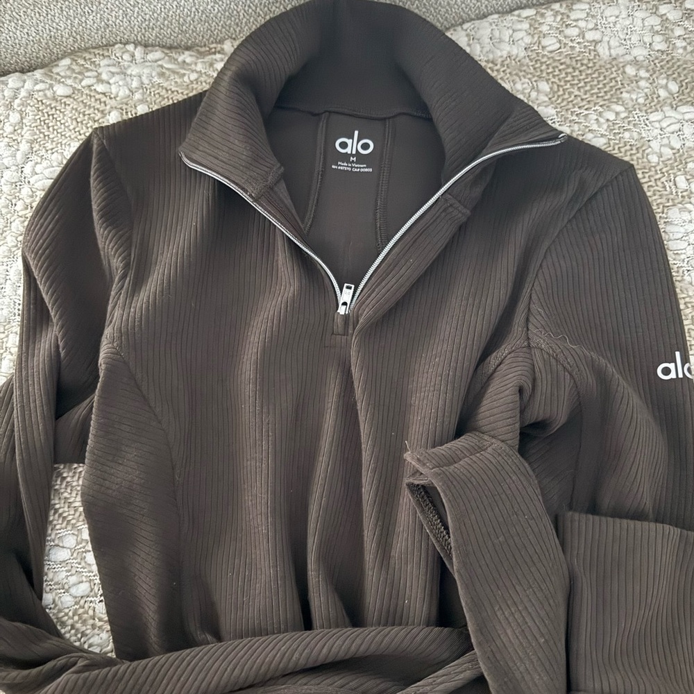 Alo size M bodysuit dark brown